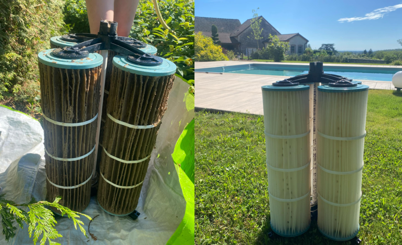 Nettoyage du filtre d'une piscine